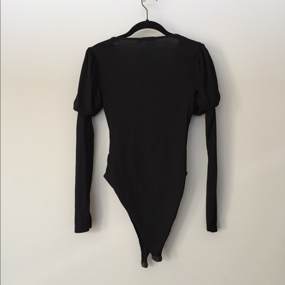 NWT Nastygal Sleeve It To Me Ribbed Bodysuit - Picture 5 of 11